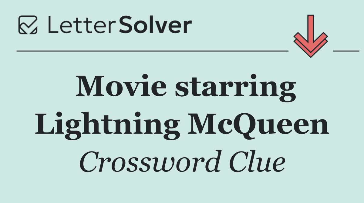Movie starring Lightning McQueen