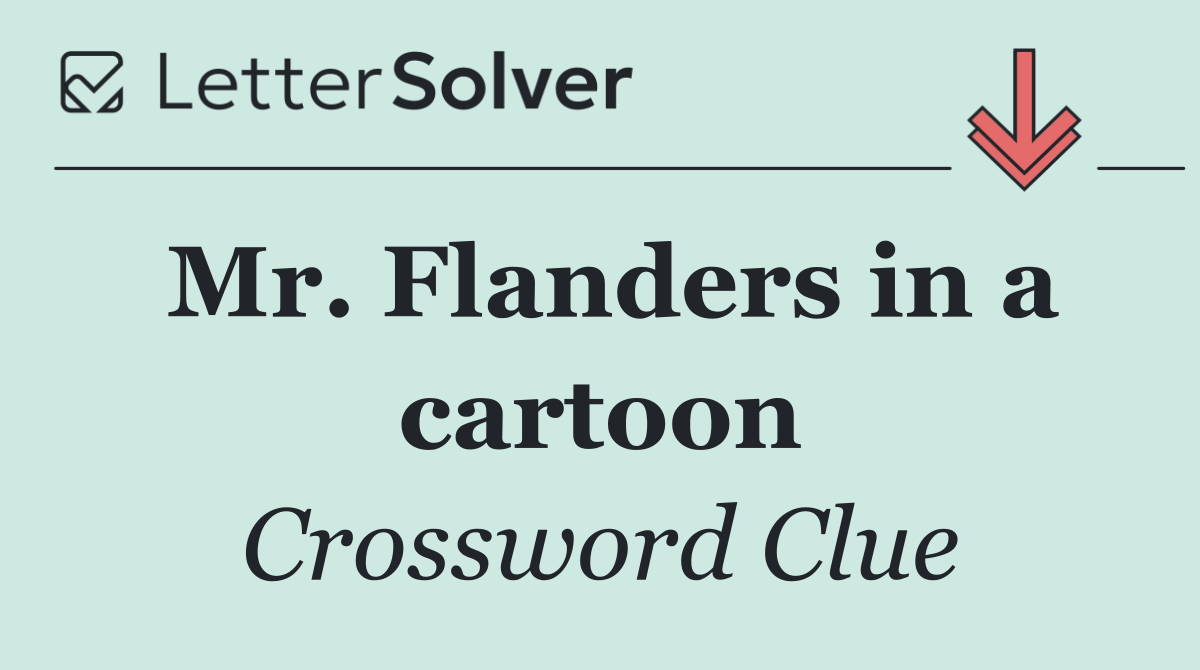 Mr. Flanders in a cartoon