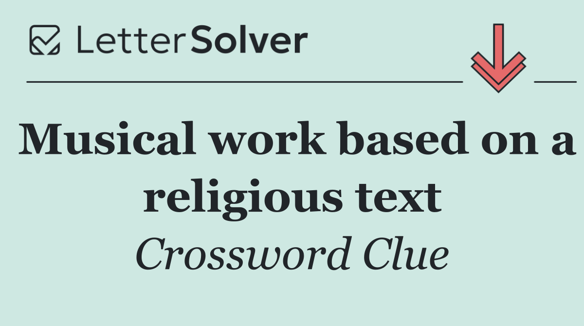 Musical work based on a religious text