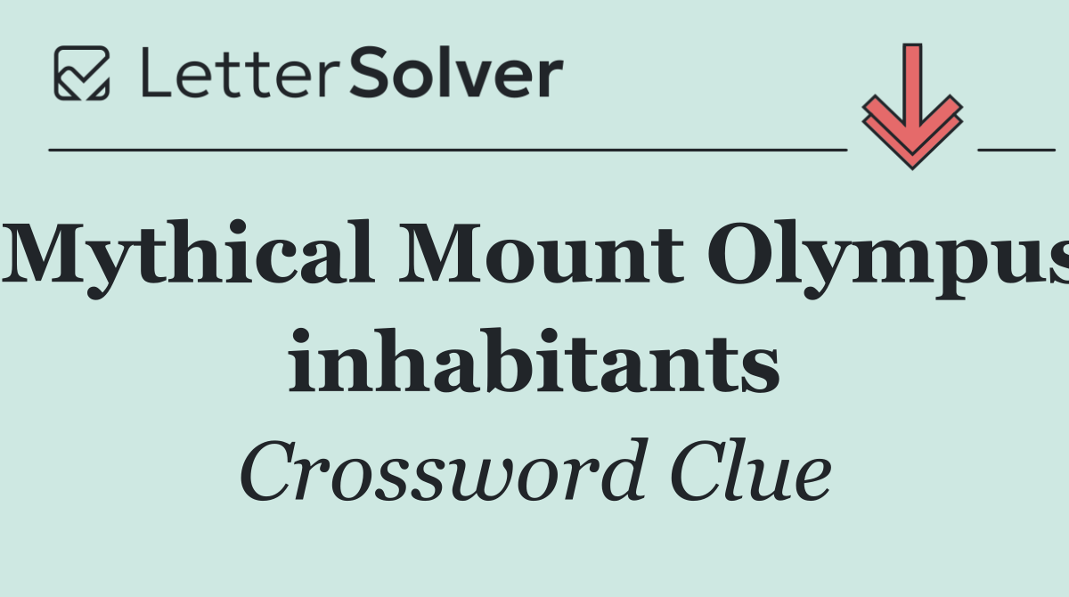 Mythical Mount Olympus inhabitants