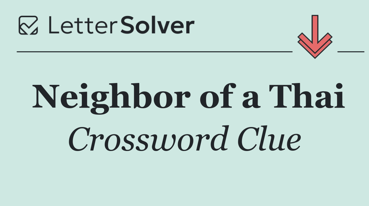 Neighbor of a Thai