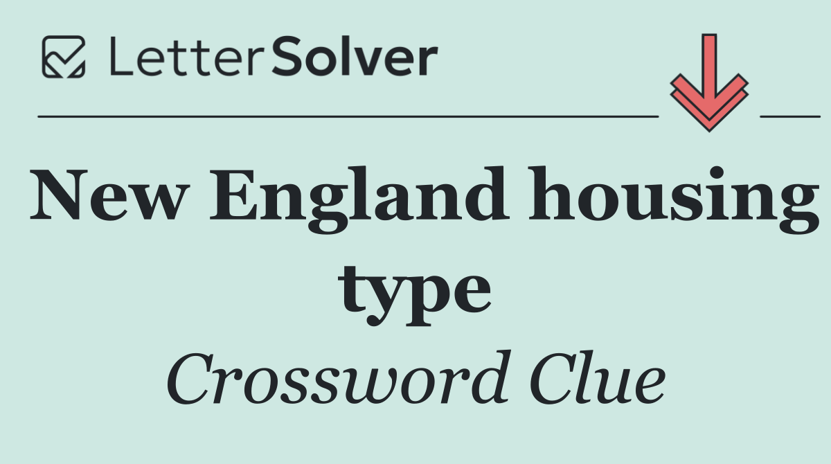 New England housing type