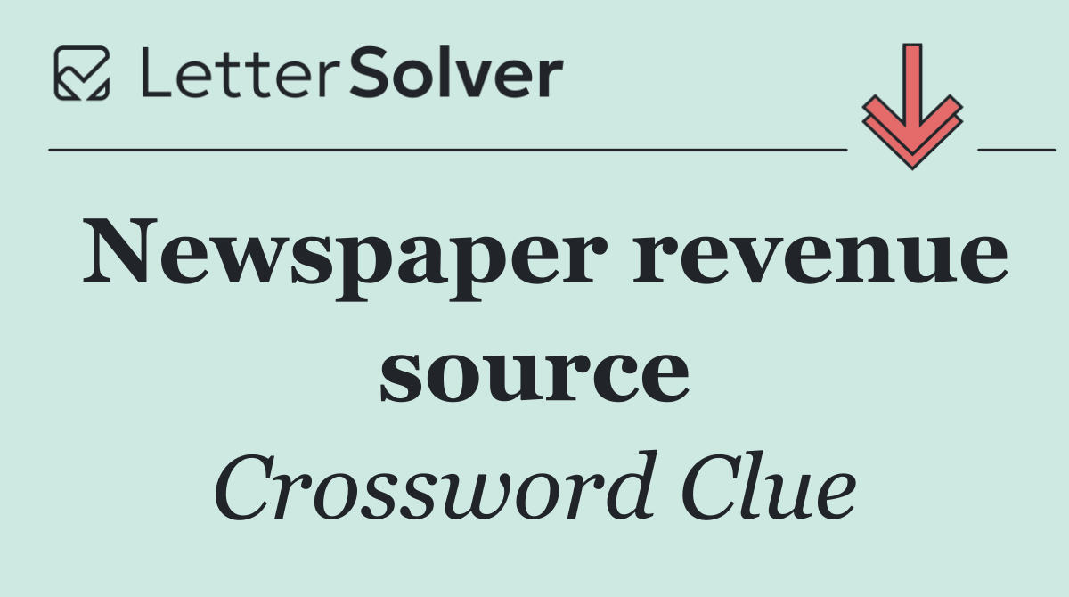 Newspaper revenue source