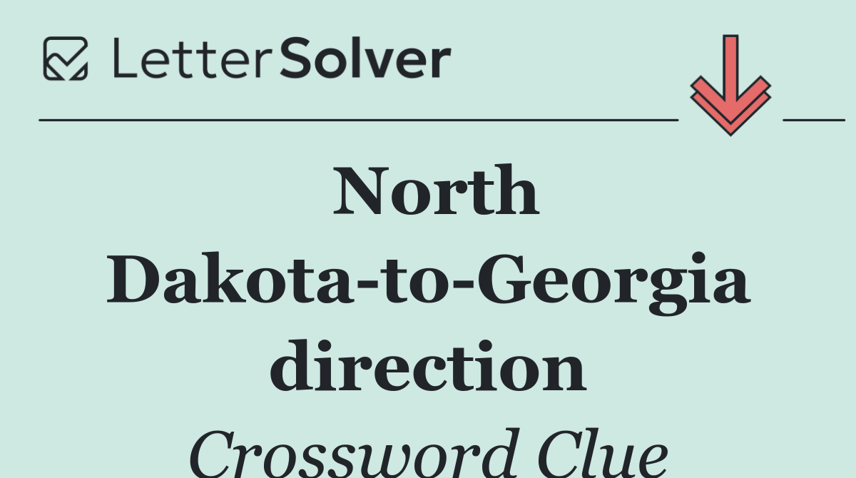 North Dakota to Georgia direction