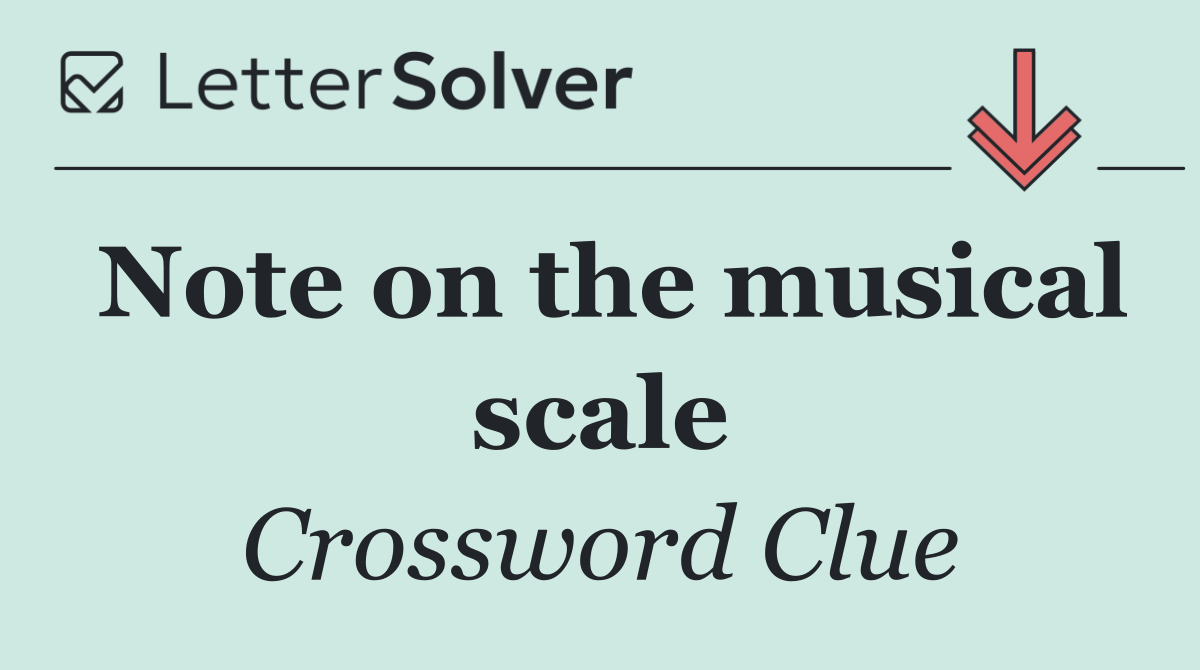 Note on the musical scale