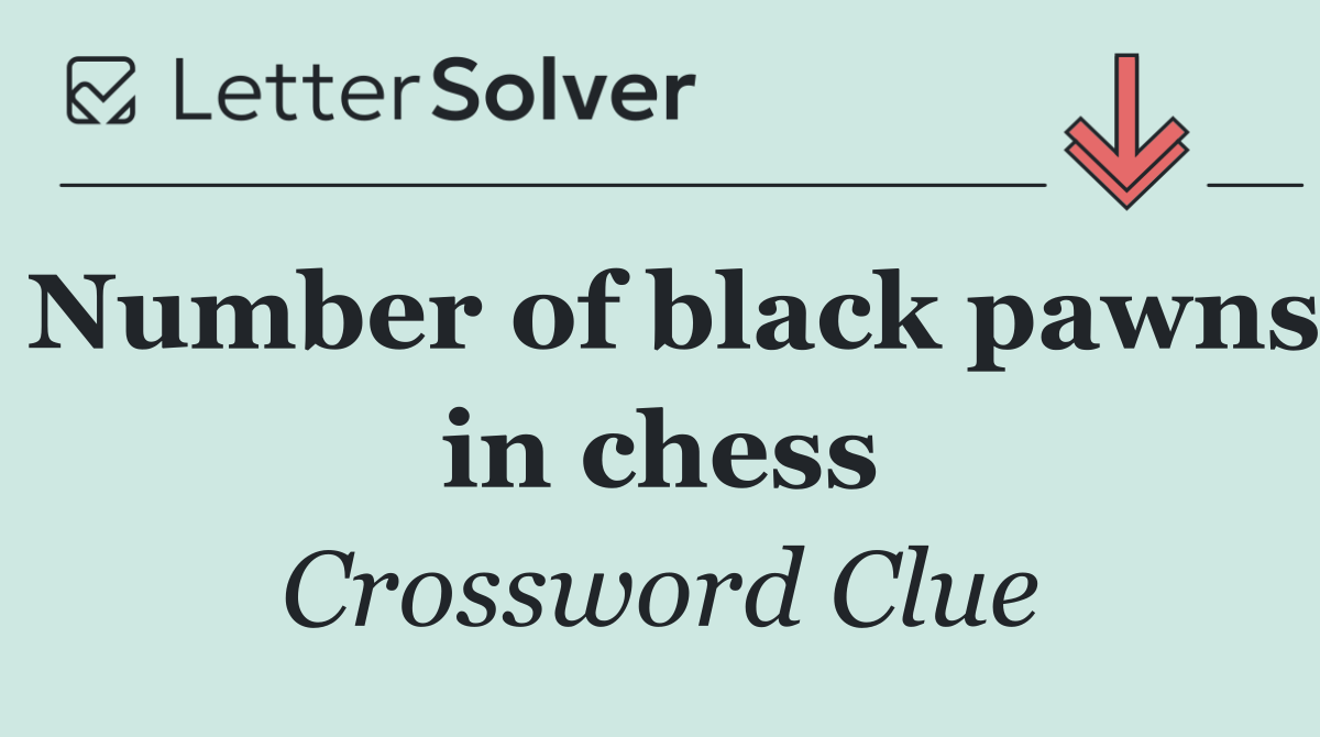Number of black pawns in chess