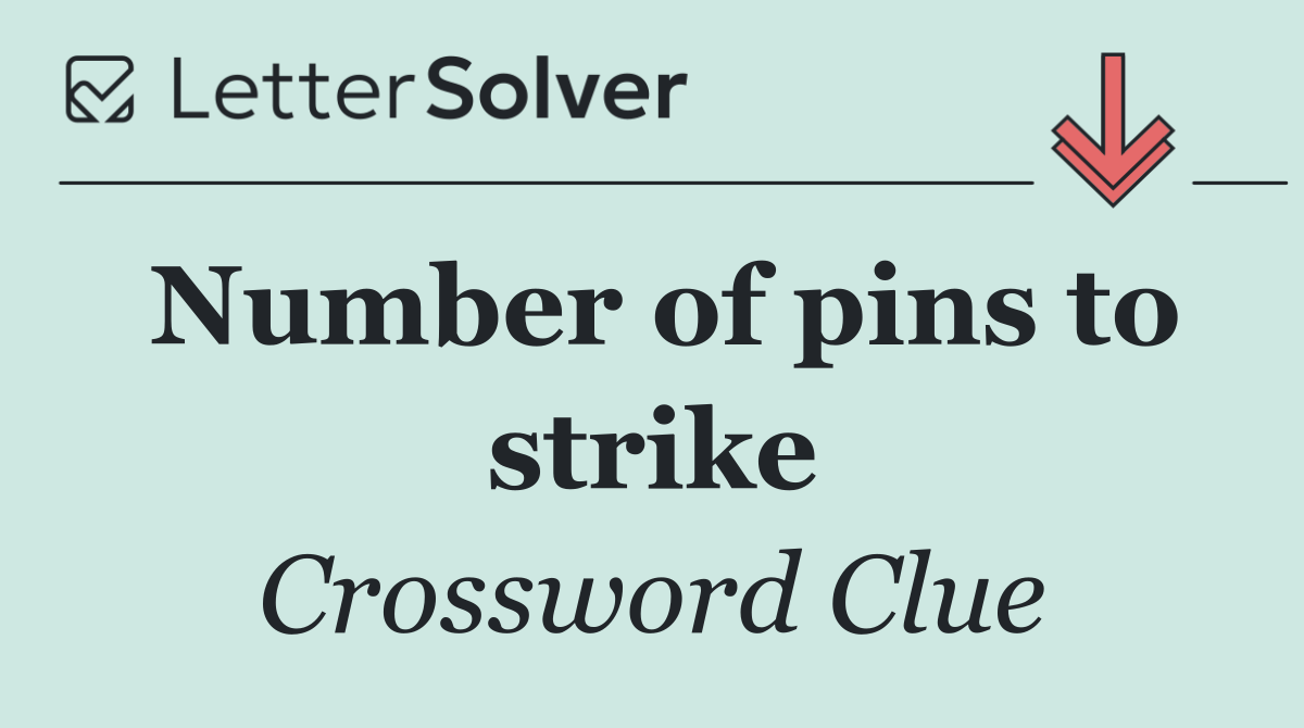 Number of pins to strike