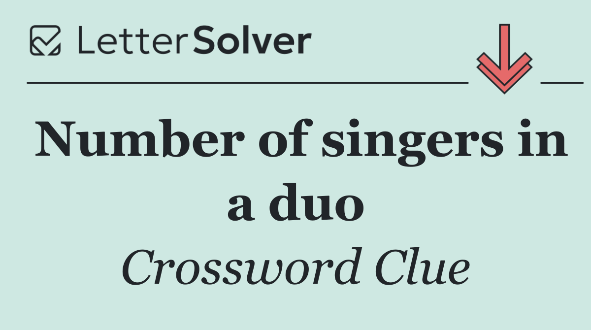 Number of singers in a duo
