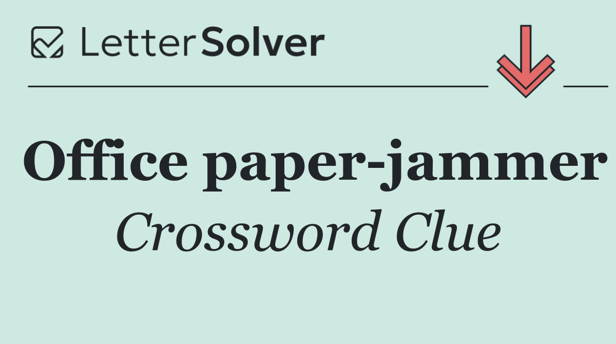 Office paper jammer