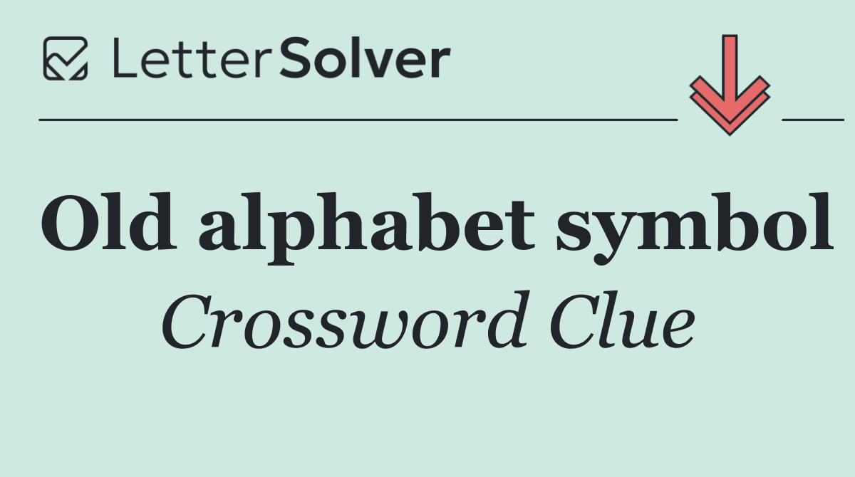 Old alphabet symbol