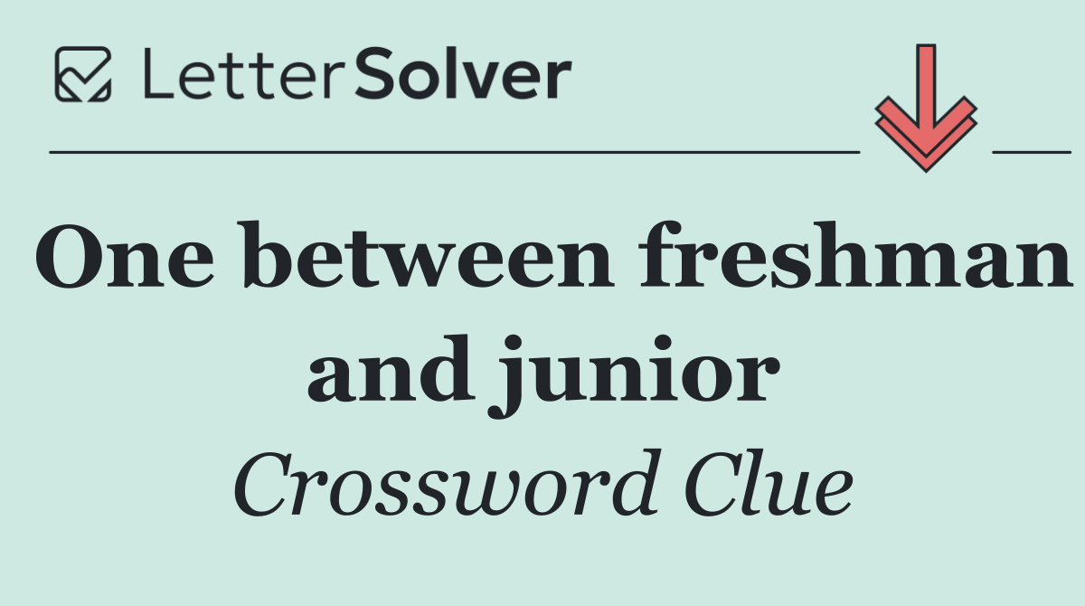One between freshman and junior