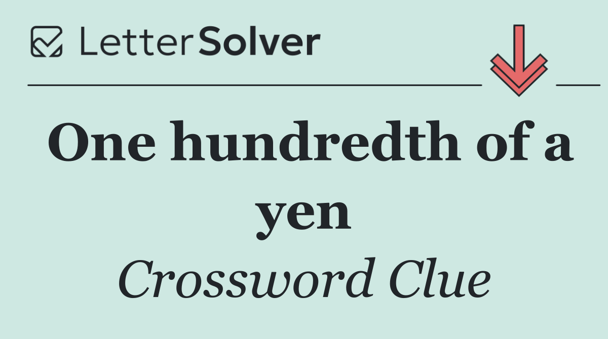 One hundredth of a yen