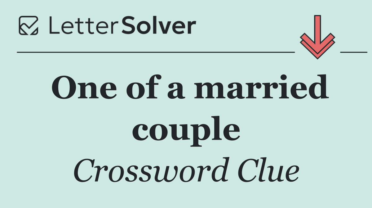One of a married couple