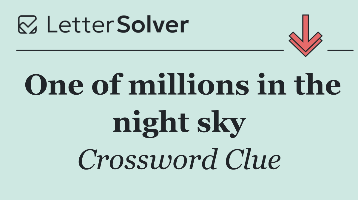 One of millions in the night sky