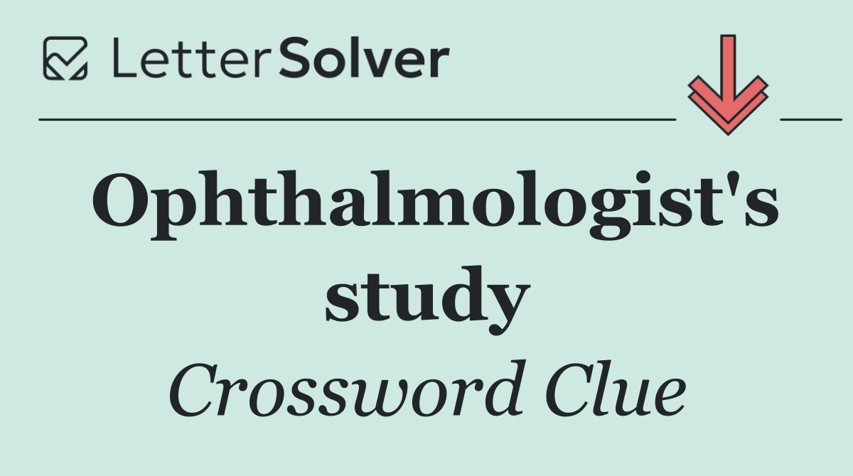 Ophthalmologist's study