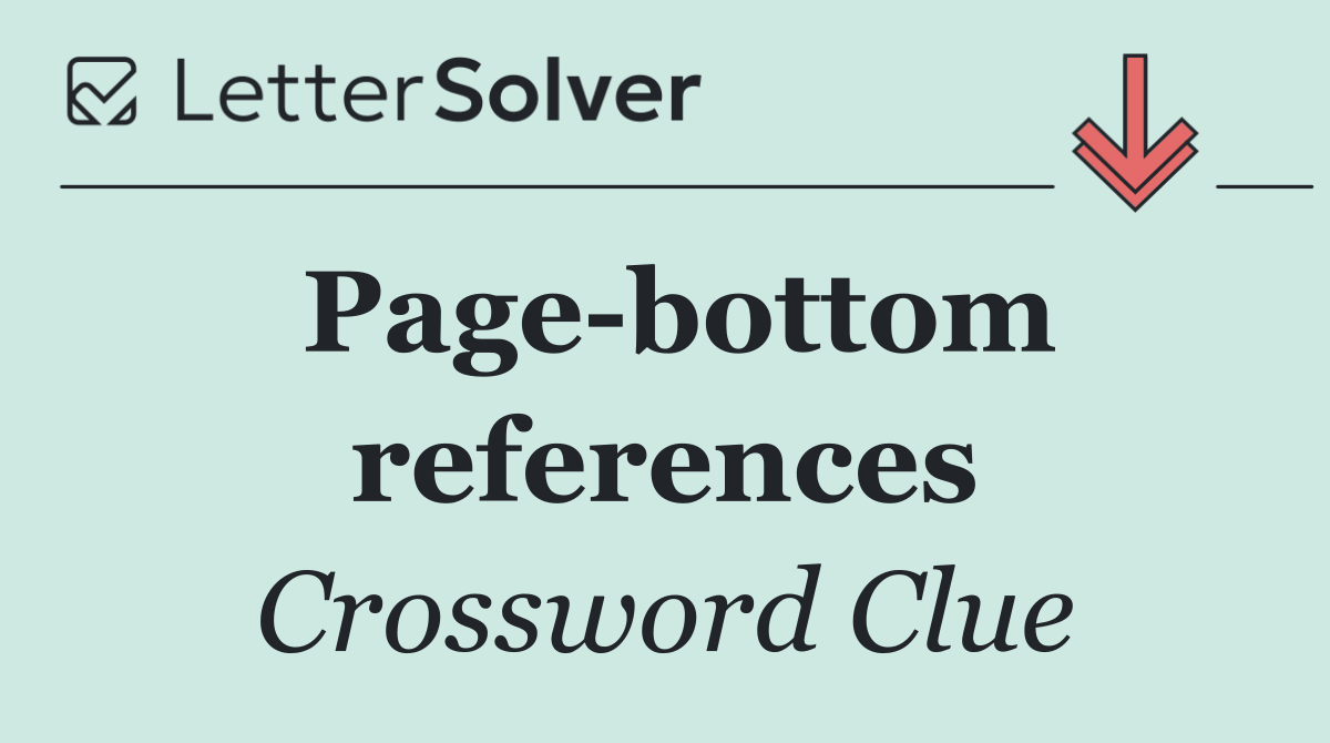 Page bottom references