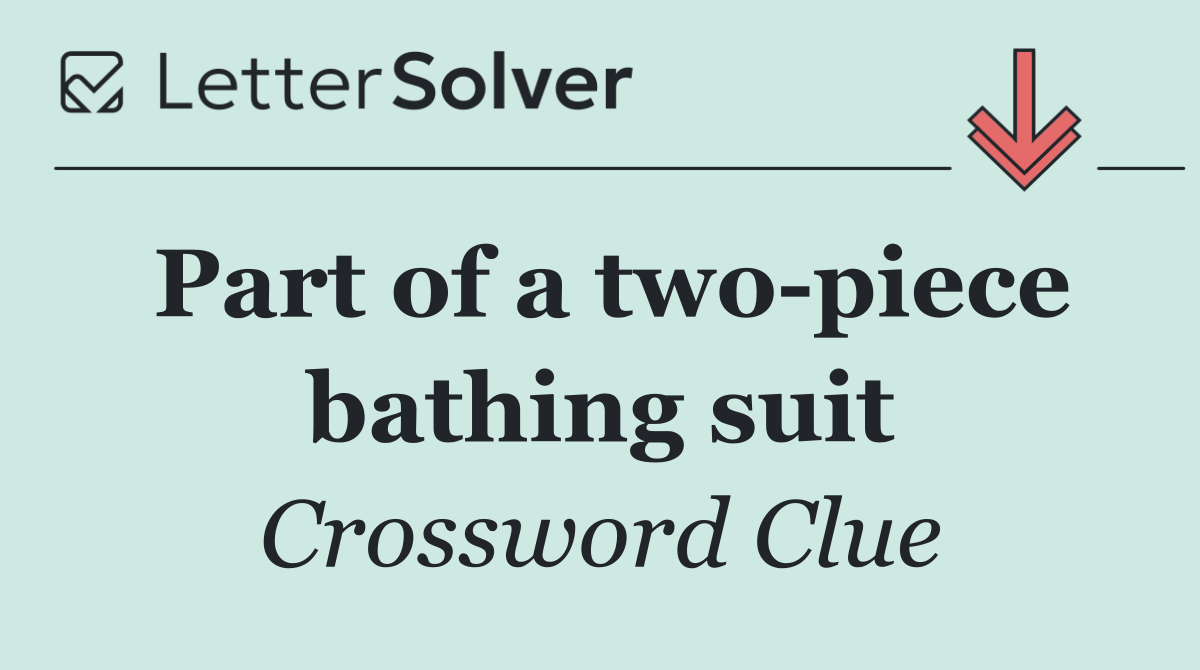 Part of a two piece bathing suit