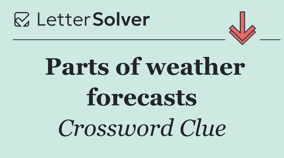 Parts of weather forecasts