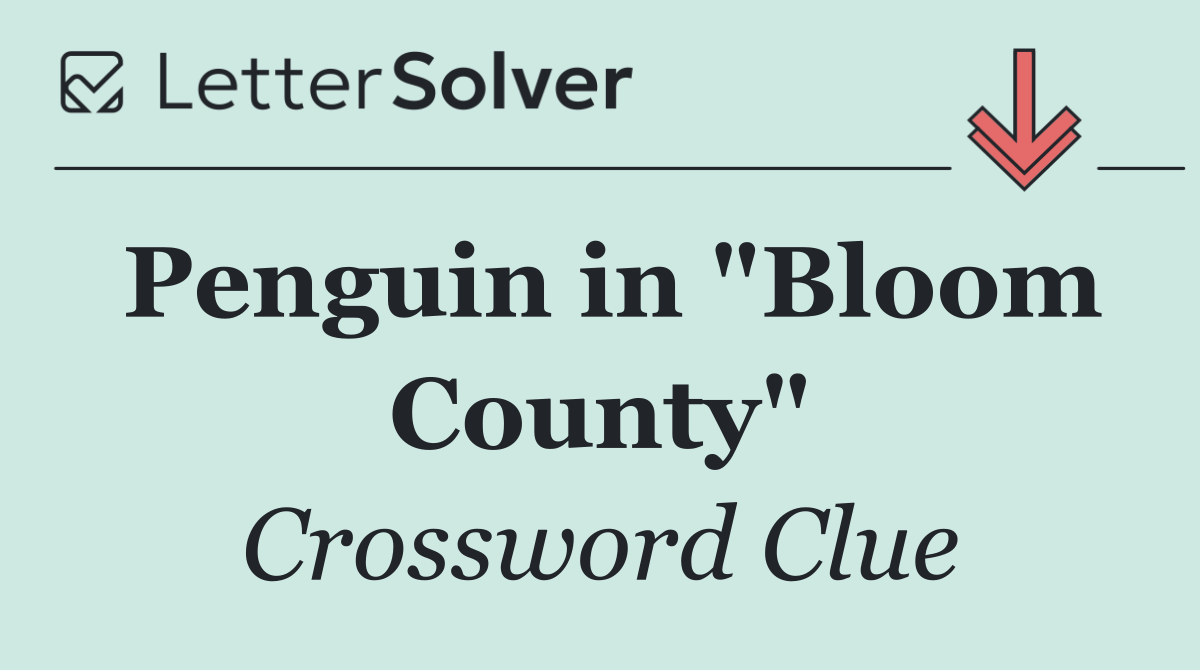 Penguin in "Bloom County"