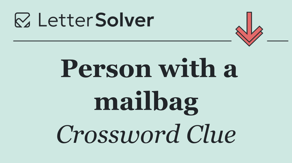 Person with a mailbag
