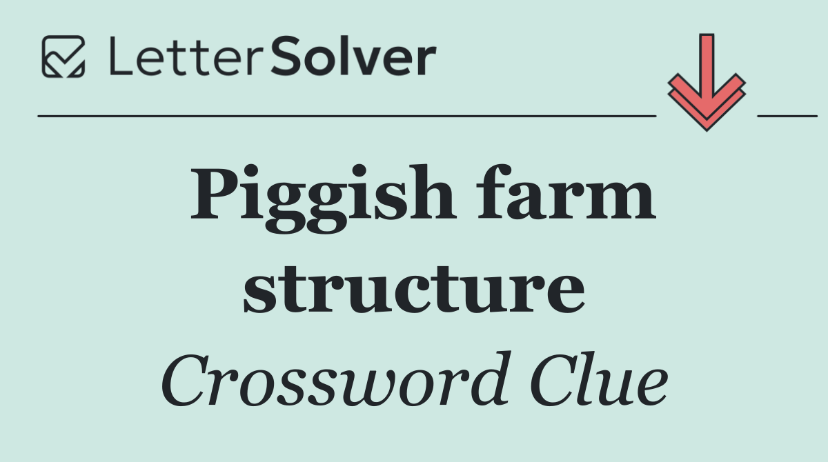 Piggish farm structure