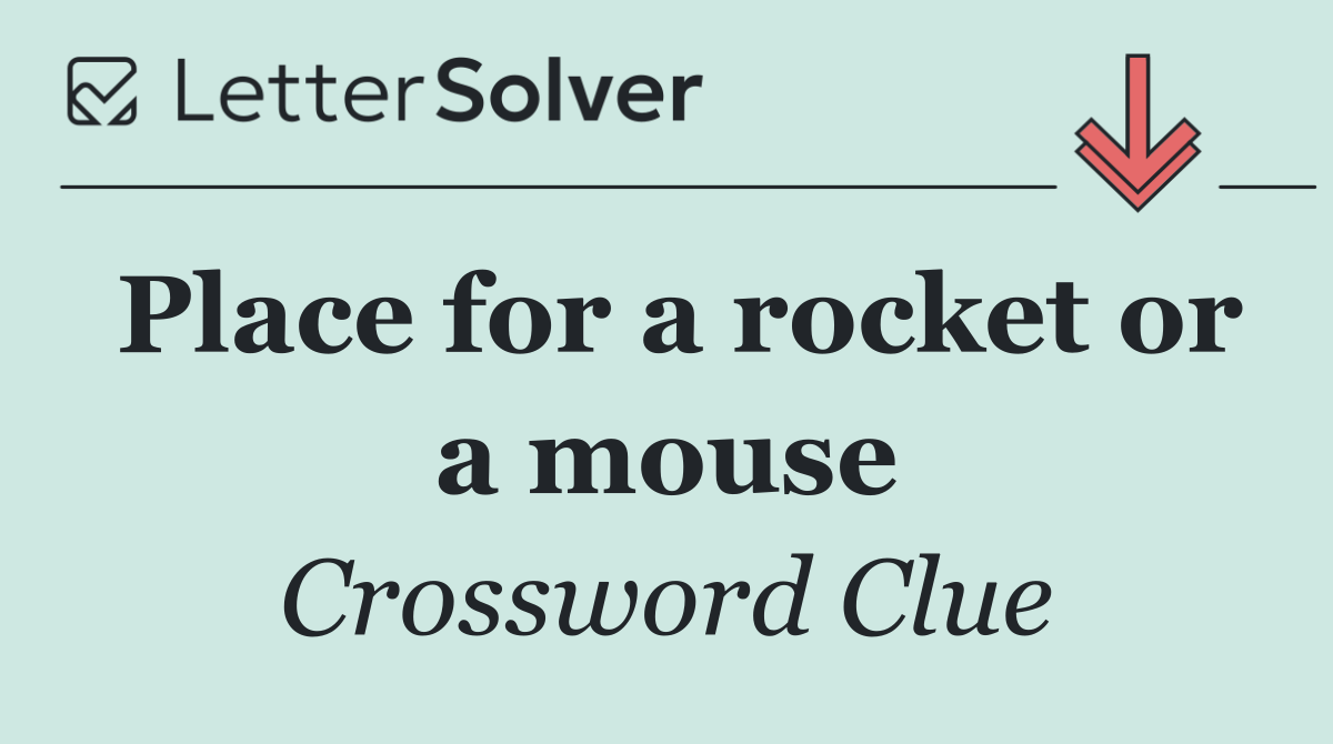Place for a rocket or a mouse