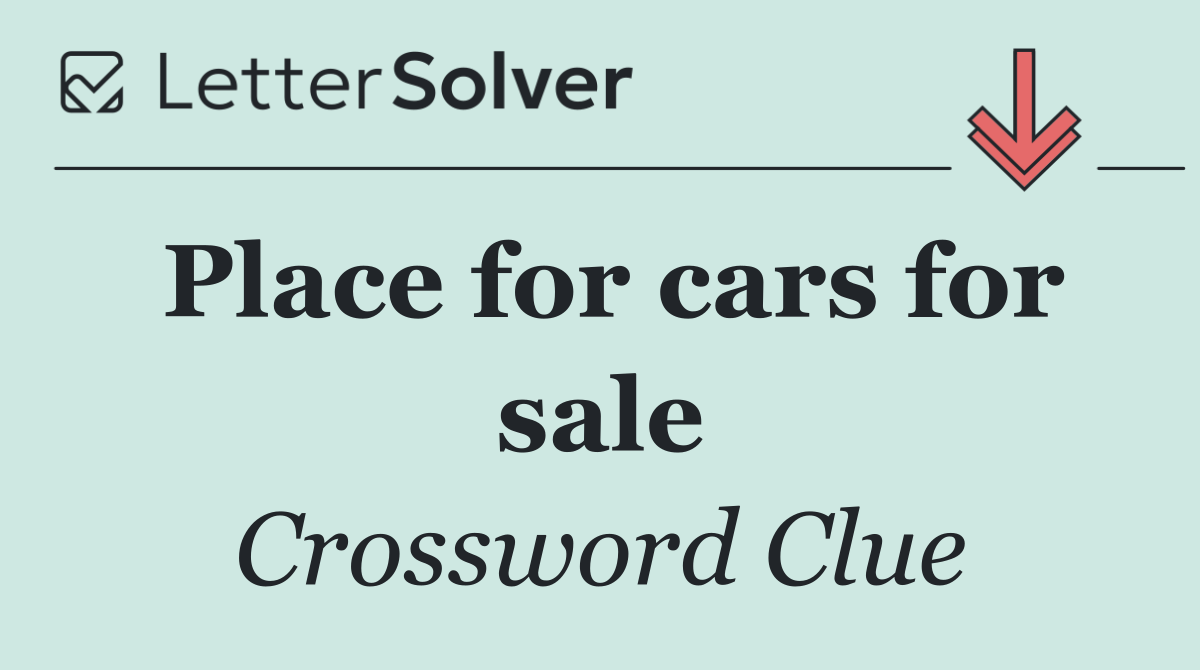 Place for cars for sale