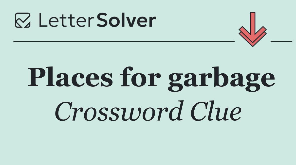 Places for garbage