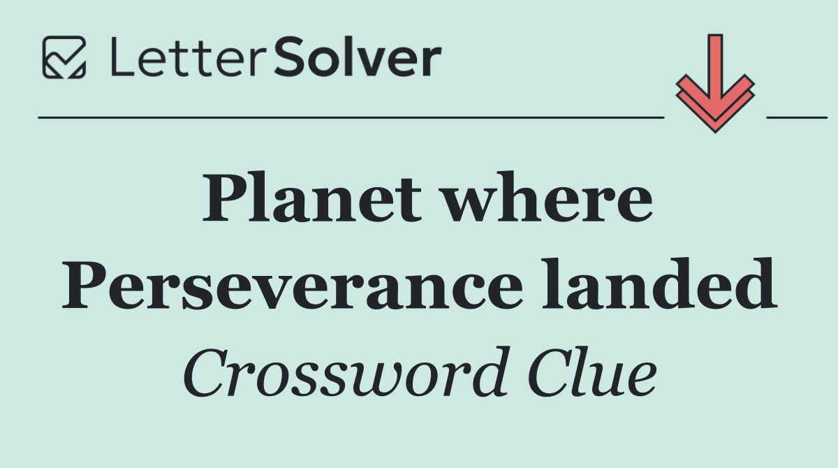 Planet where Perseverance landed