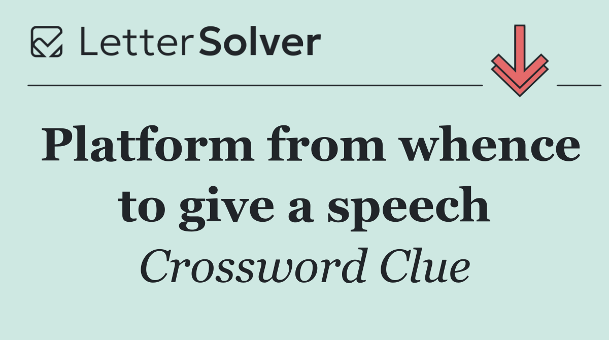 Platform from whence to give a speech