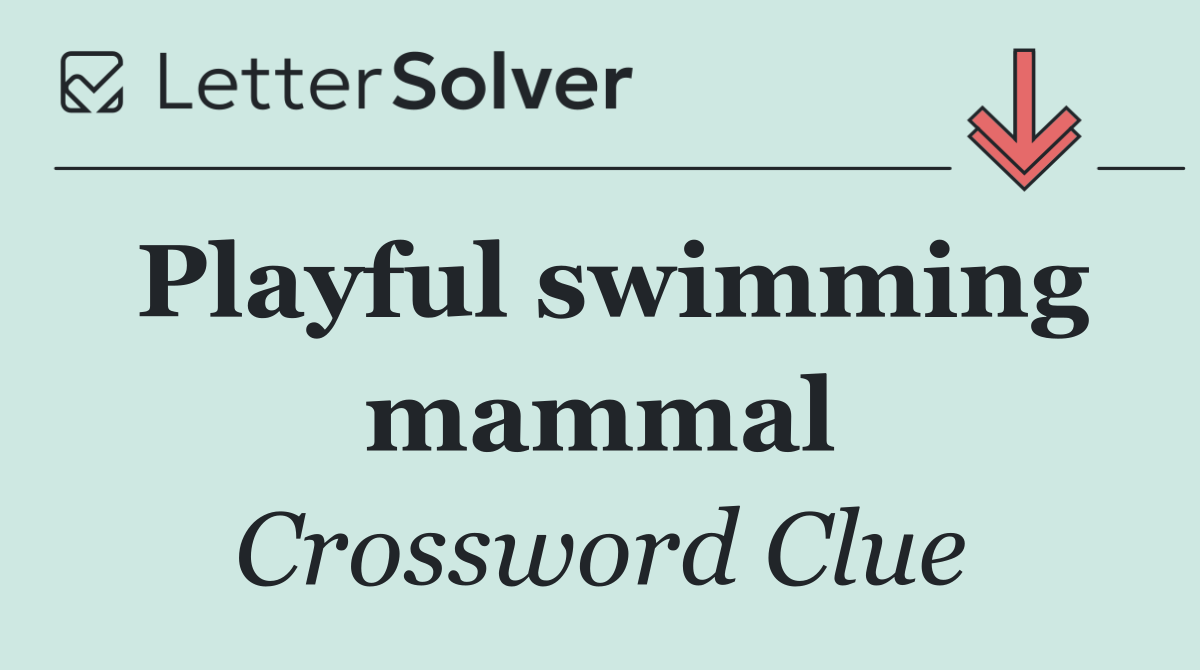 Playful swimming mammal