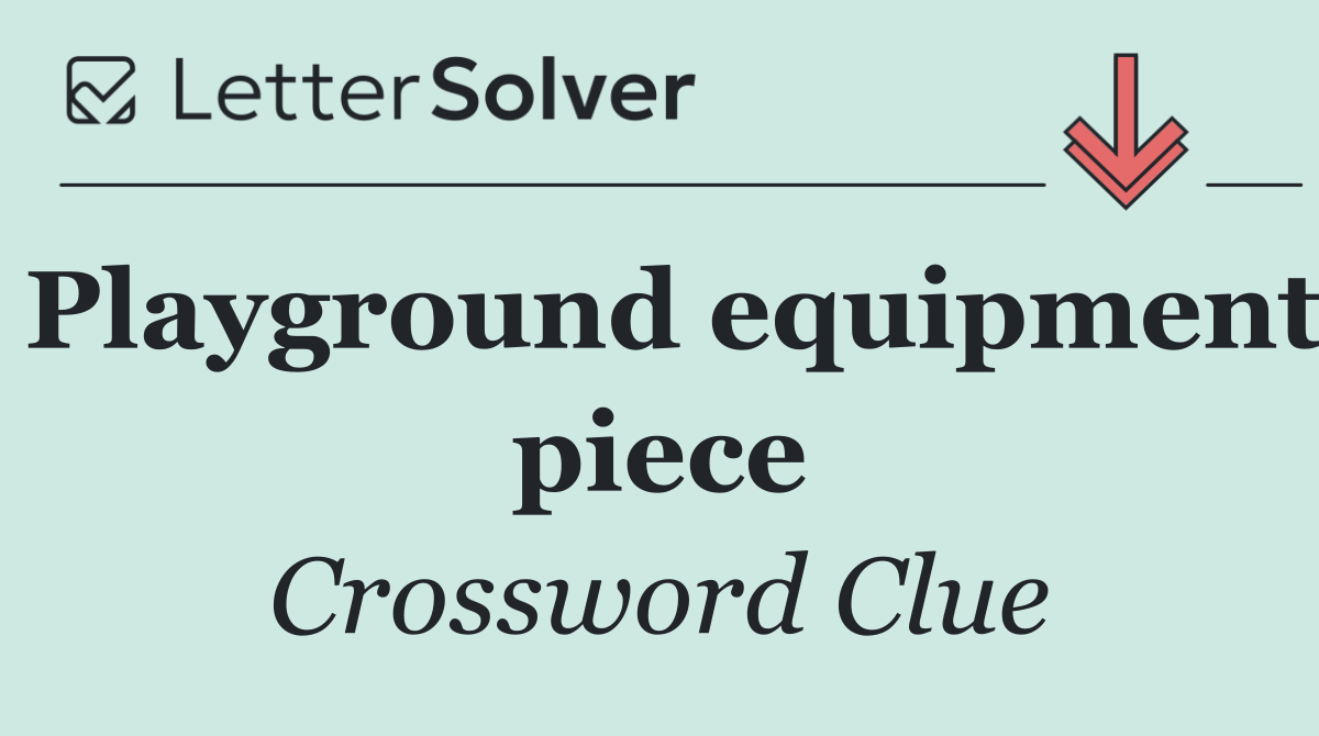 Playground equipment piece