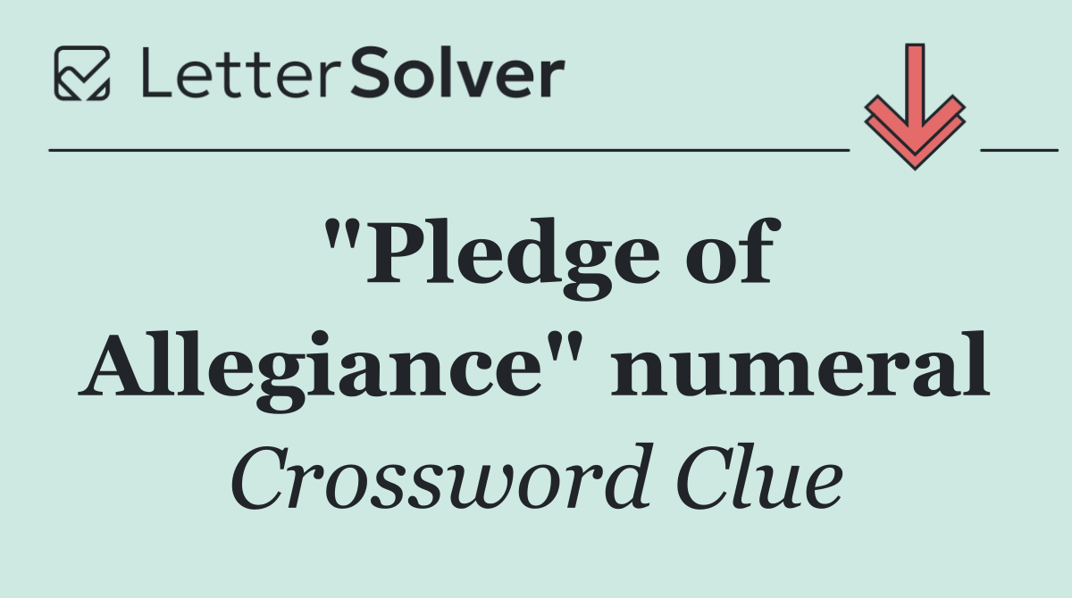 "Pledge of Allegiance" numeral