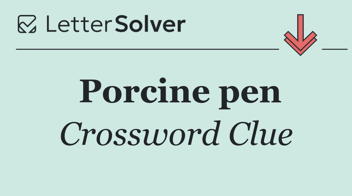 Porcine pen