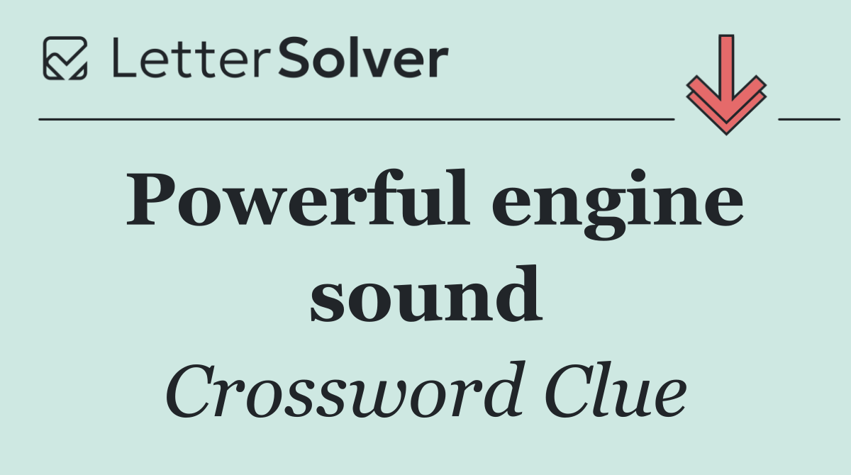 Powerful engine sound