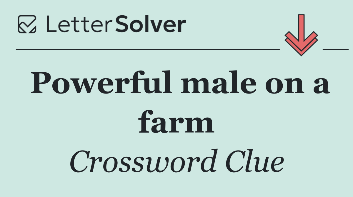 Powerful male on a farm