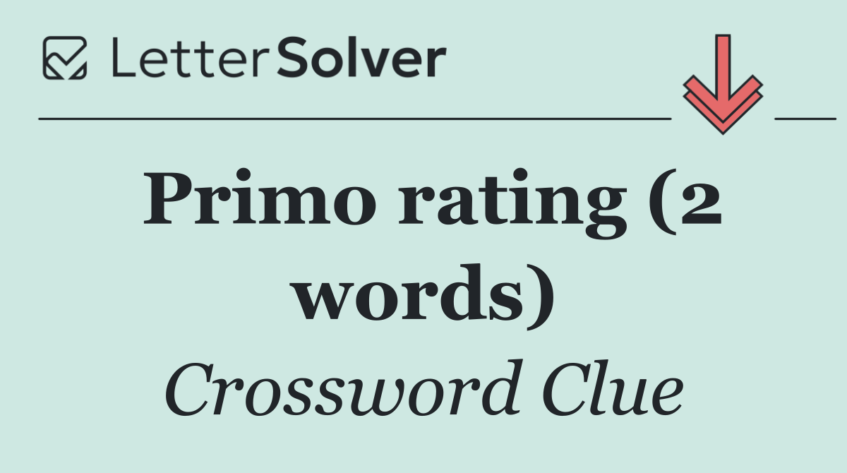 Primo rating (2 words)