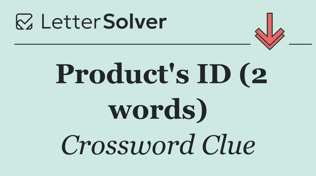 Product's ID (2 words)