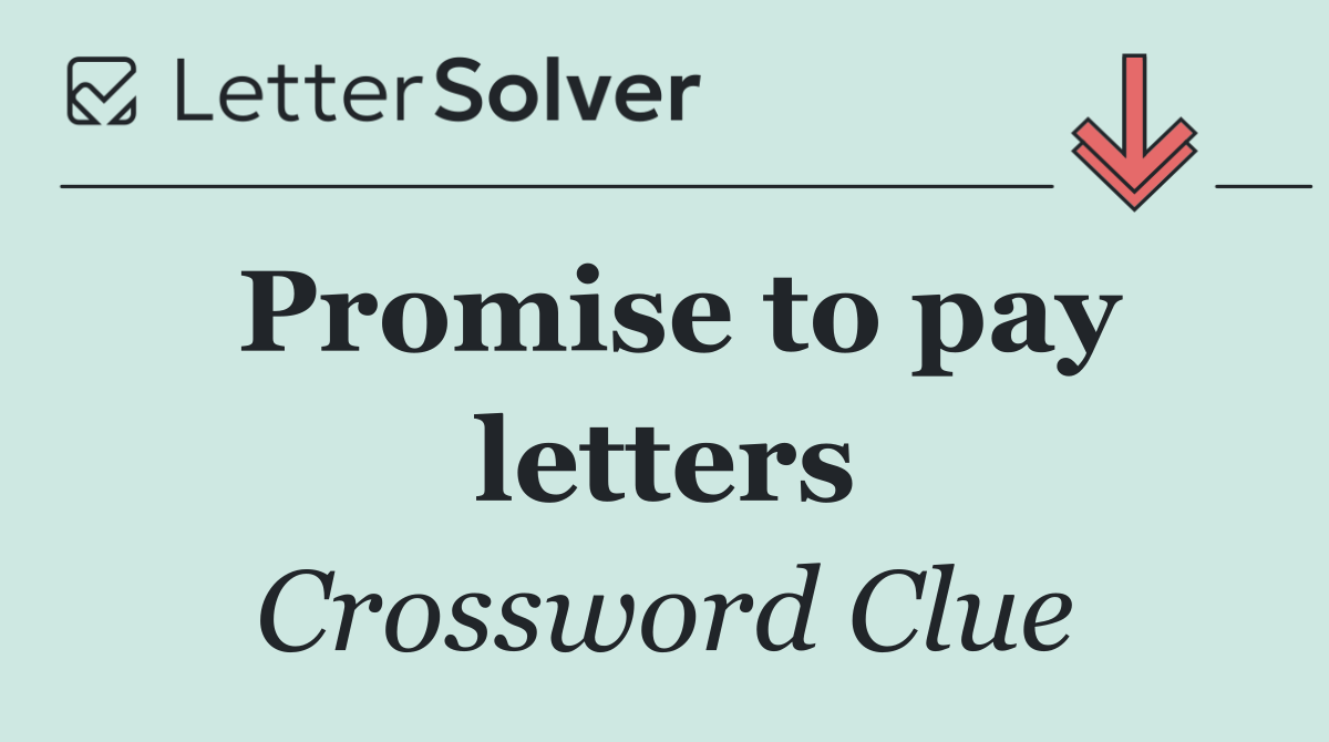 Promise to pay letters