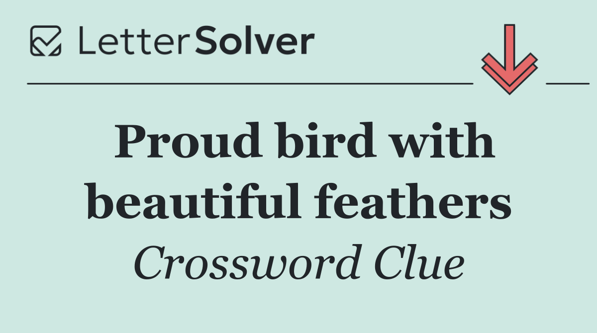 Proud bird with beautiful feathers