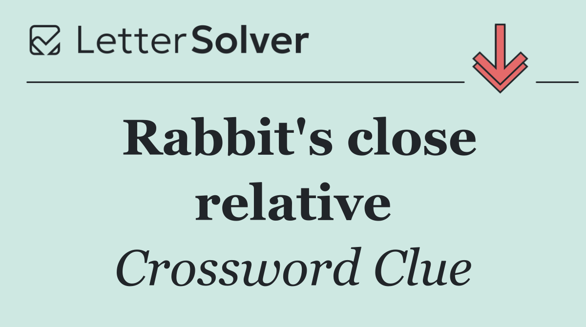 Rabbit's close relative