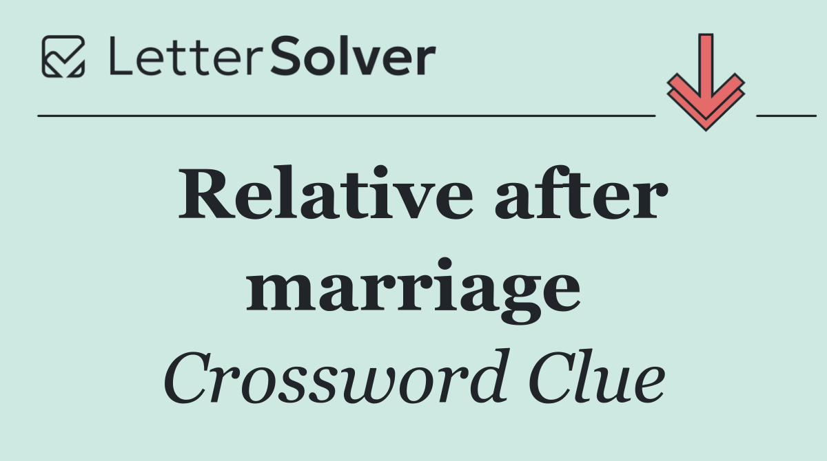 Relative after marriage