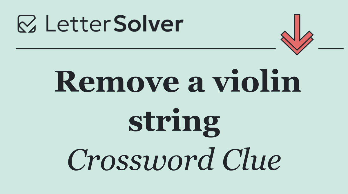 Remove a violin string