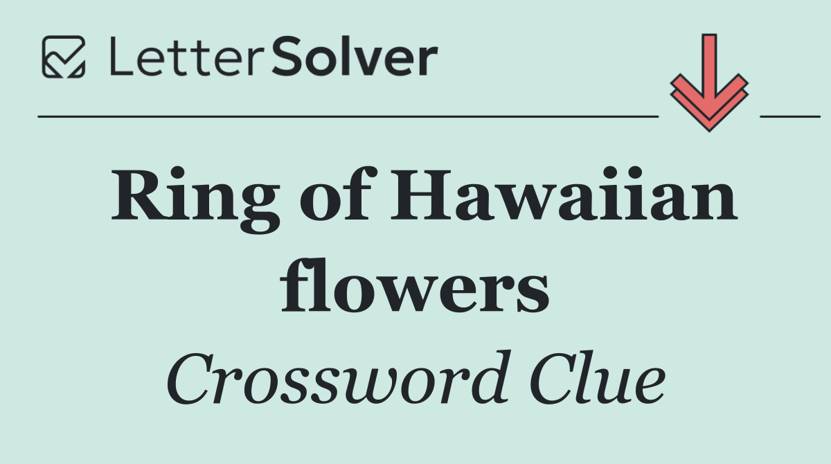 Ring of Hawaiian flowers