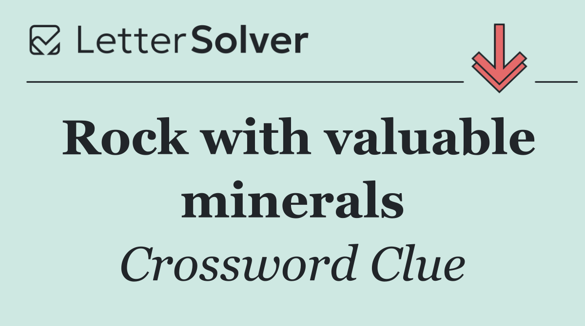 Rock with valuable minerals