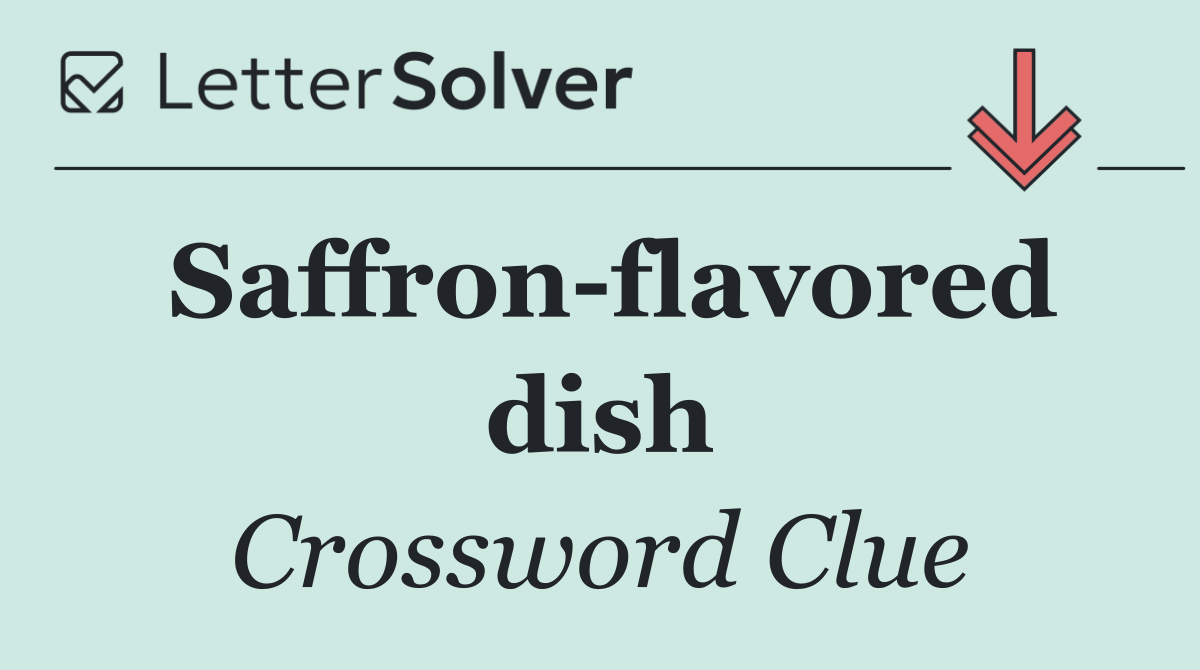 Saffron flavored dish