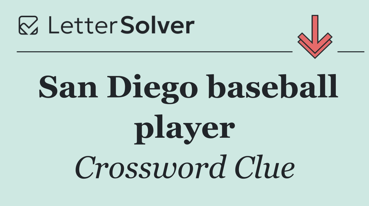 San Diego baseball player