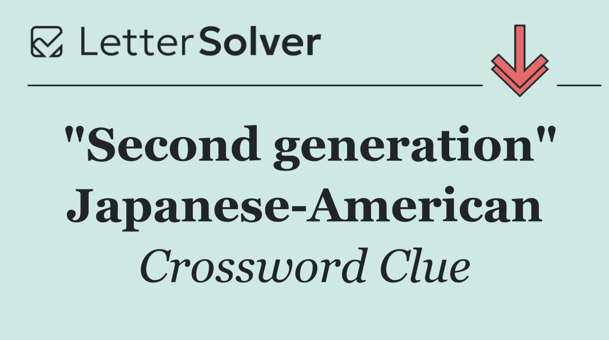 "Second generation" Japanese American