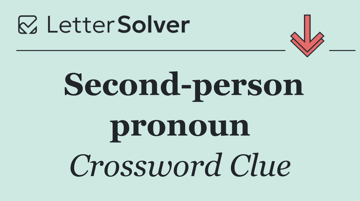 Second person pronoun