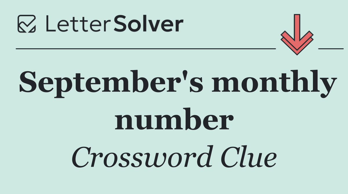 September's monthly number